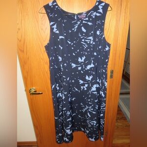 Long Tall Sally Navy and Light Blue Sleeveless Dress